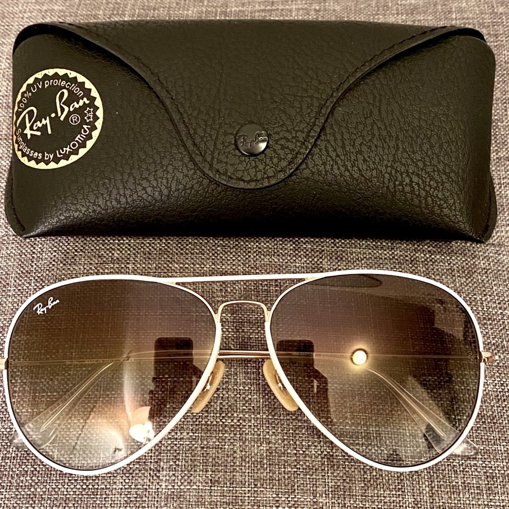 Ray-Ban Full Color Aviator (White/Gold)